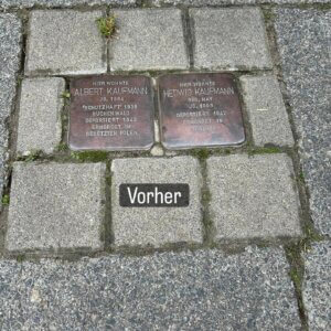 Stolpersteine 2025 vorher